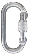 Aluminum Oval Screw Gate Carabiner(BINER4)